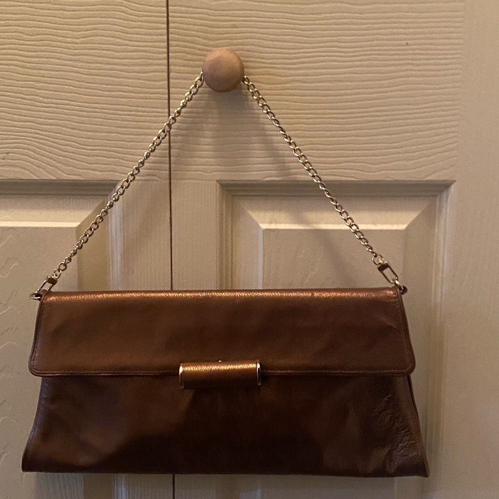 BCBG Max Azria Bronze Clutch Purse